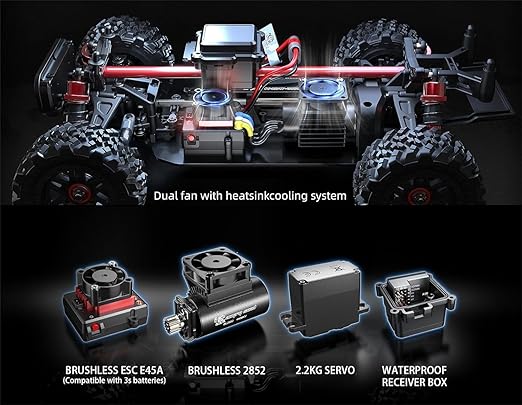 Rc Truck 4x4 Rc Brushless Rc Truck 14209 Electric Powered RC Car Brushless Motor and Esc, Rc Cars for Adults,1/14 4wd High Speed Rc Cars Drift for Adults Off Road Rc Car - Image 5