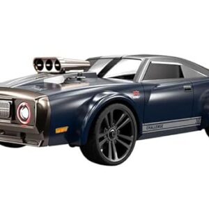 1:16 Brushless RC Drift Car, 4WD High Speed Remote Control Car for Adults & Kids, 38+ KM/H Fast Racing Vehicle with 6 Modes Devil Angel Eye Headlights, 2 Batteries & Extra Drift Tires