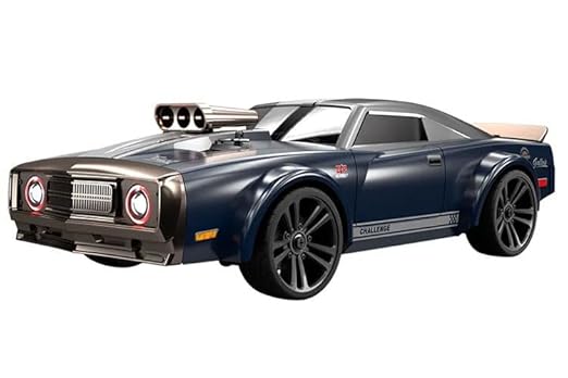 1:16 Brushless RC Drift Car, 4WD High Speed Remote Control Car for Adults & Kids, 38+ KM/H Fast Racing Vehicle with 6 Modes Devil Angel Eye Headlights, 2 Batteries & Extra Drift Tires